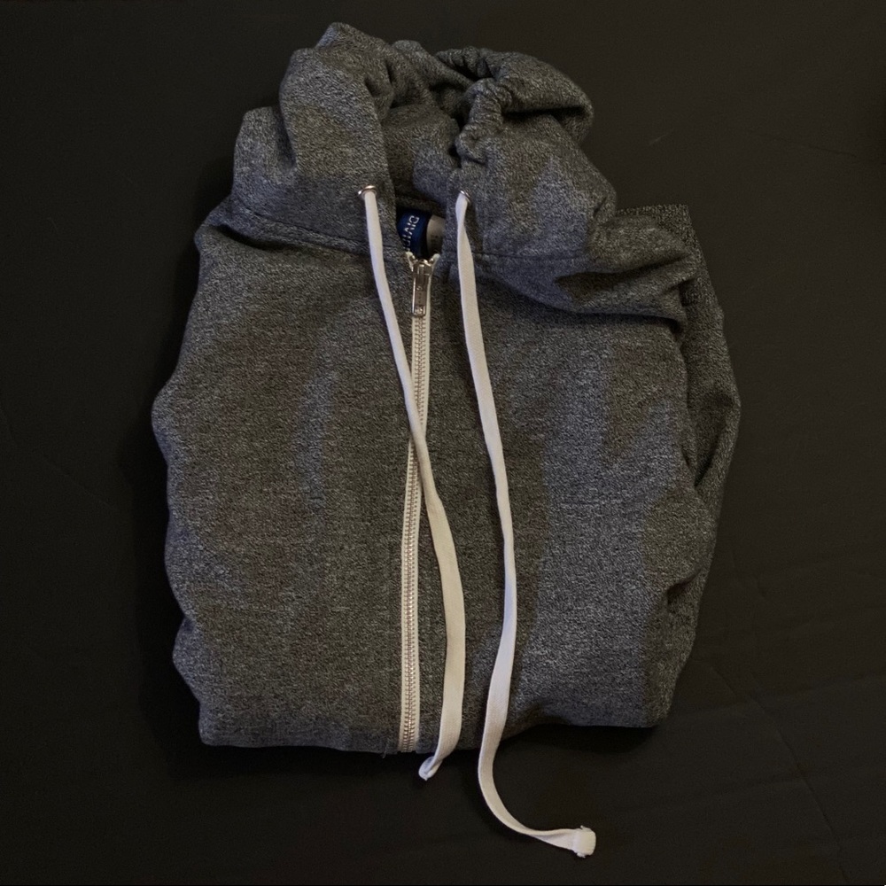 H&M heathered Grey Zip-Up